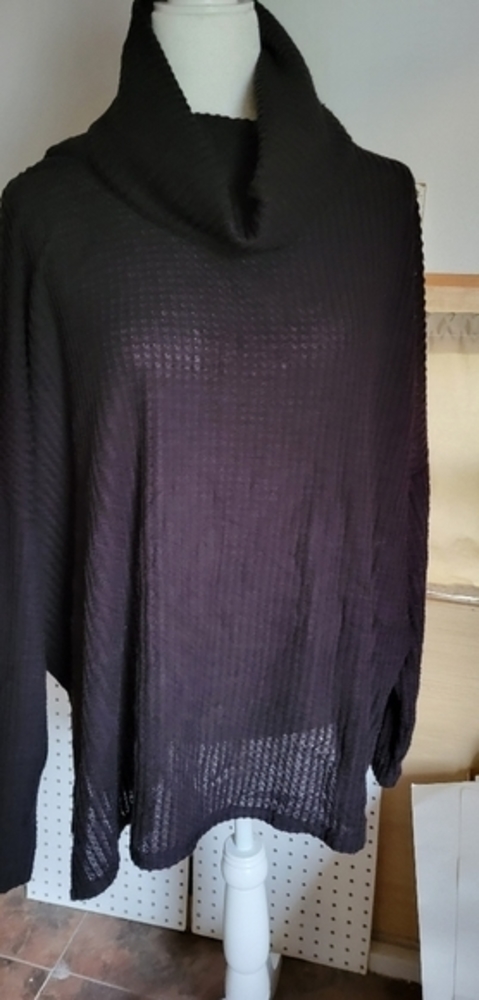 Zenana 1X cowl neck sheer sweater‎ NWT